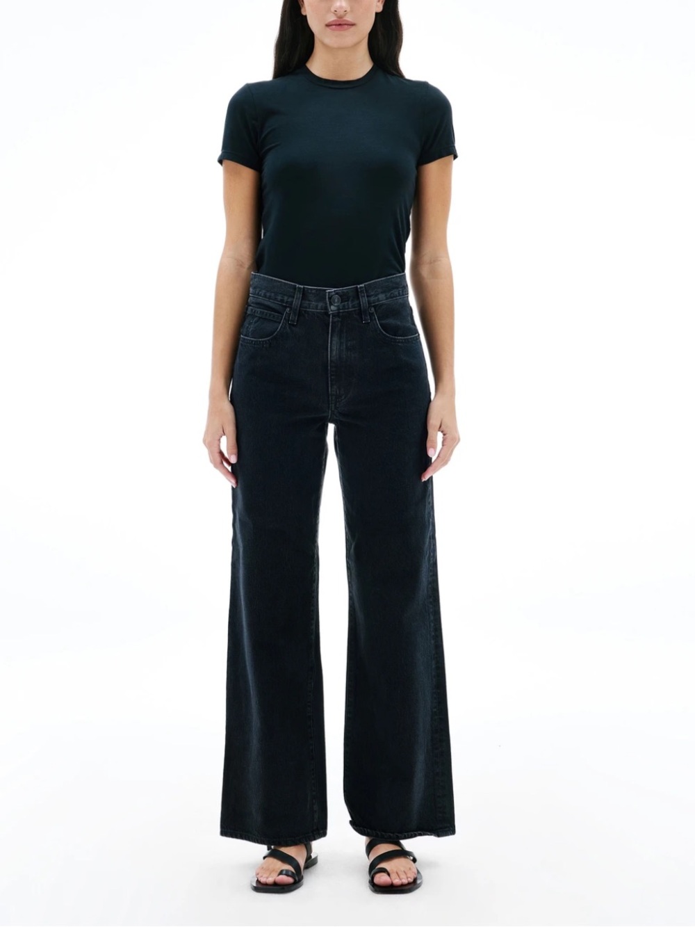 SLVRLAKE Grace Wide Leg High Rise Jeans Size 27